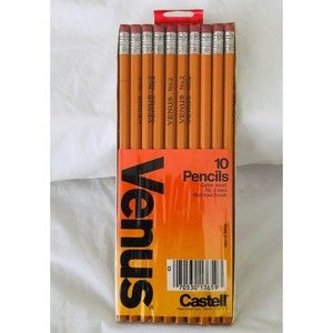 Vintage Venus Wood Pencils #2 Lead Non Toxic Finish 10-Pencils New